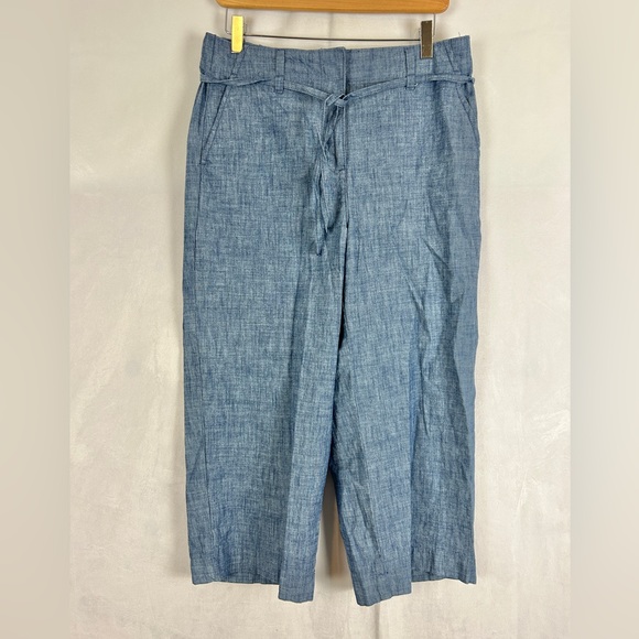 Reitmans Pants - REITMAN'S Cotton Relaxed Fit Cropped Trouser Blue Women's Size 8p Coastal